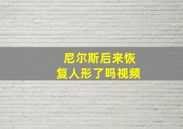 尼尔斯后来恢复人形了吗视频