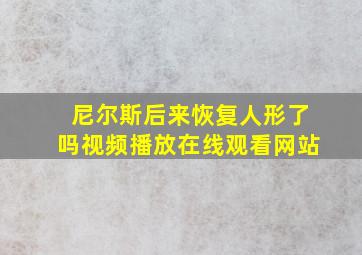 尼尔斯后来恢复人形了吗视频播放在线观看网站