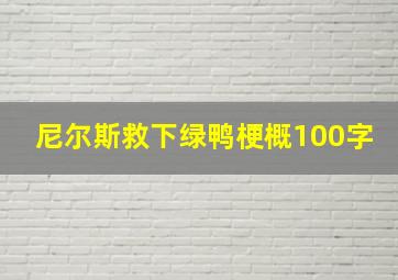 尼尔斯救下绿鸭梗概100字