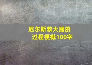 尼尔斯救大雁的过程梗概100字