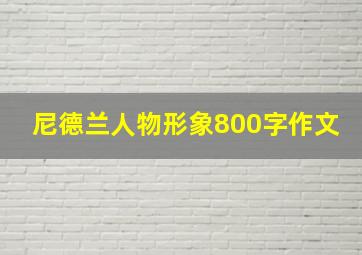 尼德兰人物形象800字作文