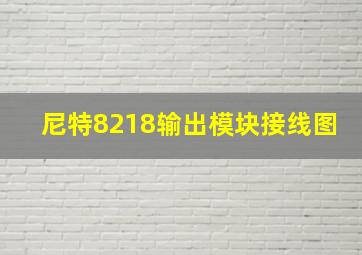 尼特8218输出模块接线图