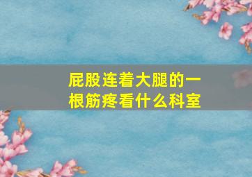 屁股连着大腿的一根筋疼看什么科室