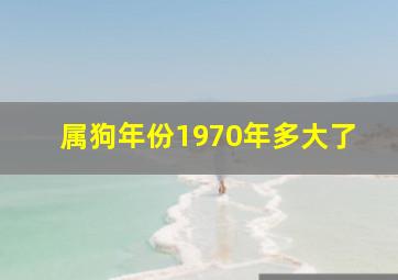 属狗年份1970年多大了