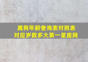 属狗年龄查询表对照表对应岁数多大第一星座网