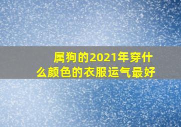 属狗的2021年穿什么颜色的衣服运气最好