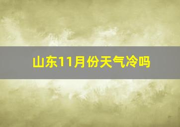 山东11月份天气冷吗