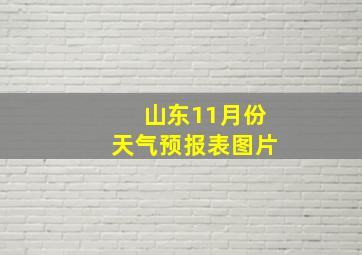 山东11月份天气预报表图片