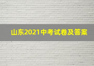 山东2021中考试卷及答案