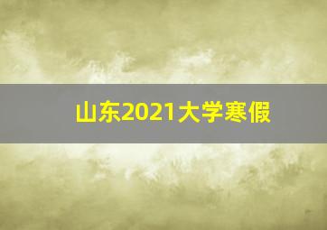 山东2021大学寒假