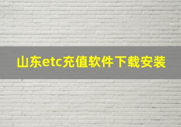 山东etc充值软件下载安装