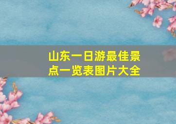 山东一日游最佳景点一览表图片大全