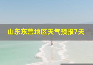 山东东营地区天气预报7天