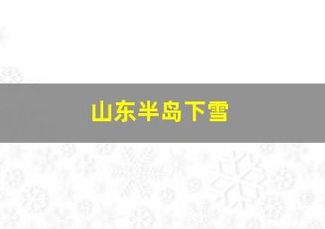 山东半岛下雪