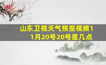 山东卫视天气预报视频11月20号20号是几点