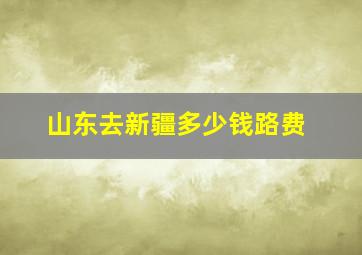 山东去新疆多少钱路费