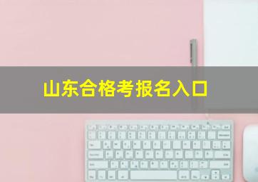 山东合格考报名入口