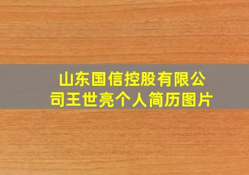 山东国信控股有限公司王世亮个人简历图片