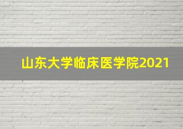 山东大学临床医学院2021