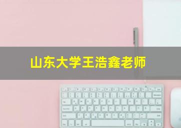 山东大学王浩鑫老师