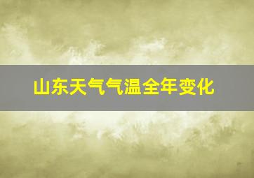 山东天气气温全年变化