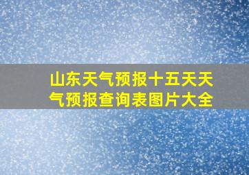 山东天气预报十五天天气预报查询表图片大全