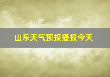 山东天气预报播报今天