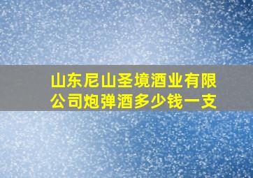 山东尼山圣境酒业有限公司炮弹酒多少钱一支