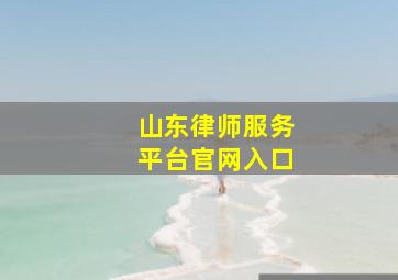 山东律师服务平台官网入口