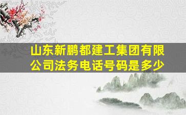 山东新鹏都建工集团有限公司法务电话号码是多少