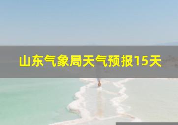 山东气象局天气预报15天