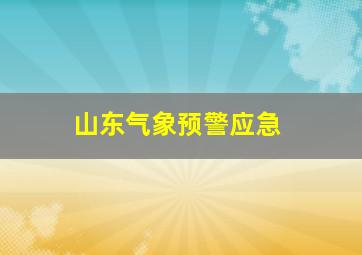 山东气象预警应急