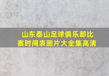 山东泰山足球俱乐部比赛时间表图片大全集高清