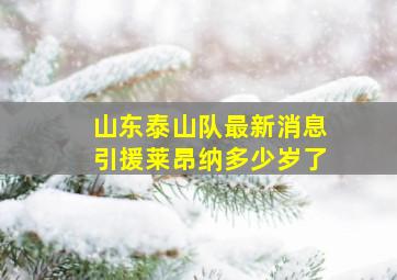 山东泰山队最新消息引援莱昂纳多少岁了