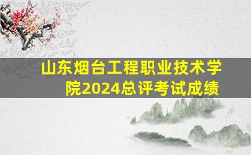 山东烟台工程职业技术学院2024总评考试成绩