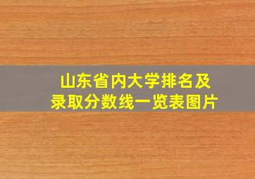 山东省内大学排名及录取分数线一览表图片