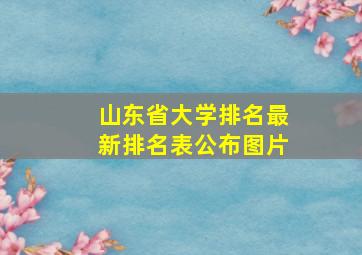 山东省大学排名最新排名表公布图片