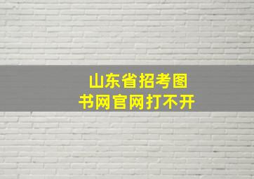 山东省招考图书网官网打不开