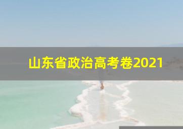 山东省政治高考卷2021