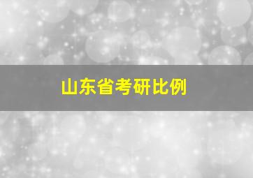 山东省考研比例