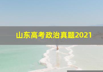 山东高考政治真题2021