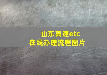 山东高速etc在线办理流程图片