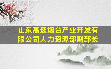 山东高速烟台产业开发有限公司人力资源部副部长