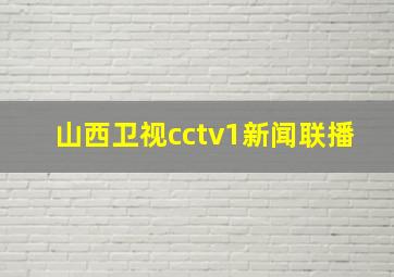 山西卫视cctv1新闻联播