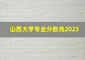 山西大学专业分数线2023