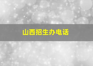 山西招生办电话