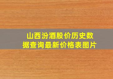 山西汾酒股价历史数据查询最新价格表图片