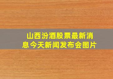 山西汾酒股票最新消息今天新闻发布会图片