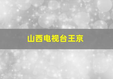 山西电视台王京