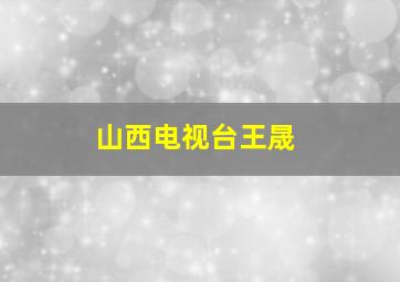 山西电视台王晟